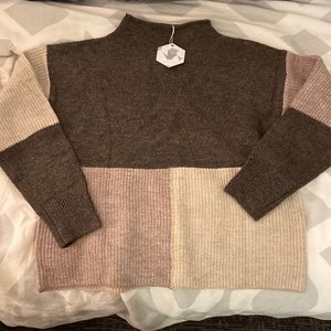 Womens colorblock sweater